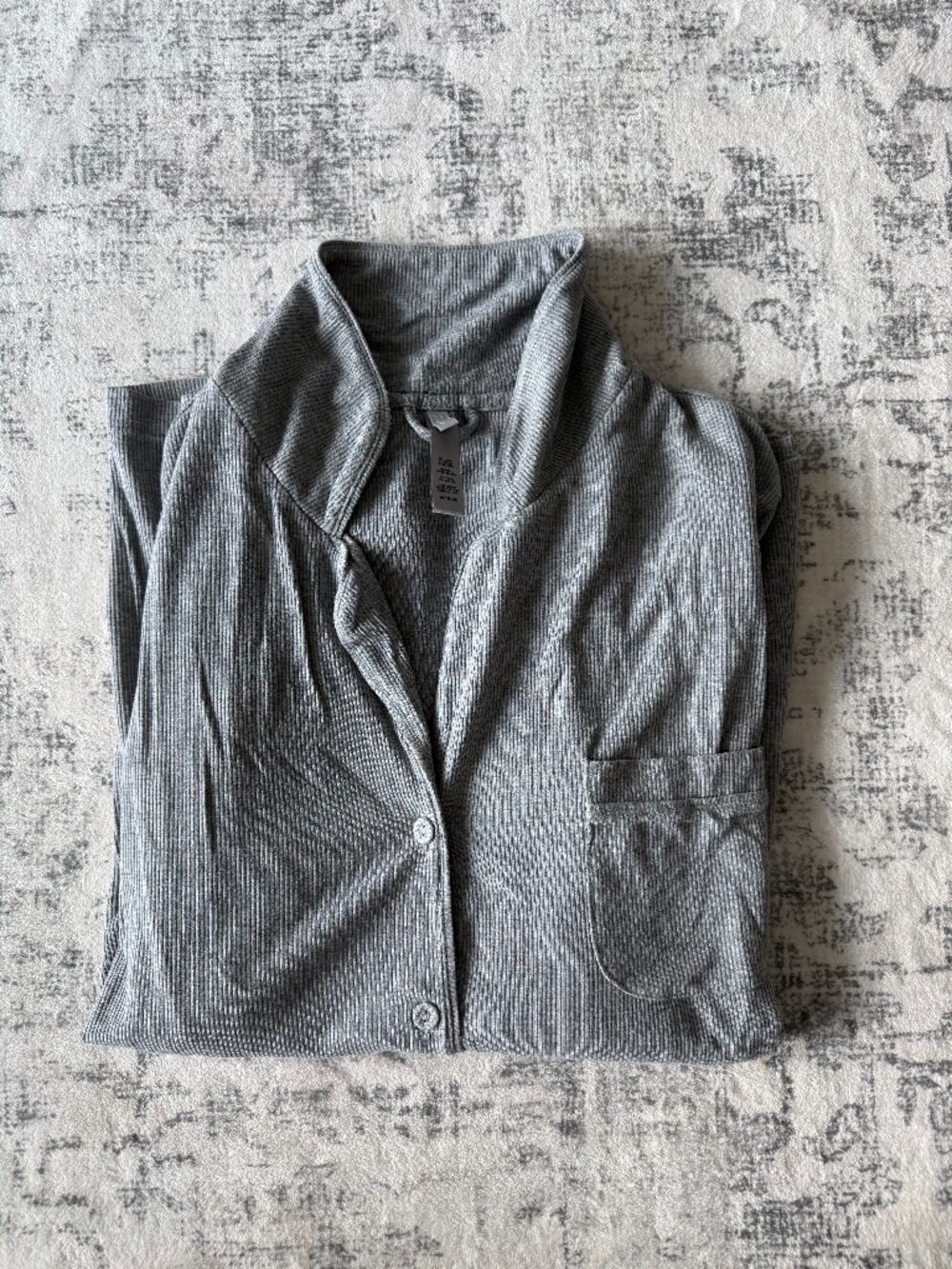 SKIMS Gray Ribbed Pjs